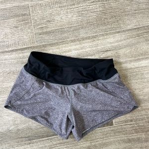 Lulu Lemon Running Shorts  Size 8 gray